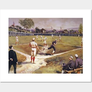 Vintage Sports Baseball Game by Henry Sandham Posters and Art